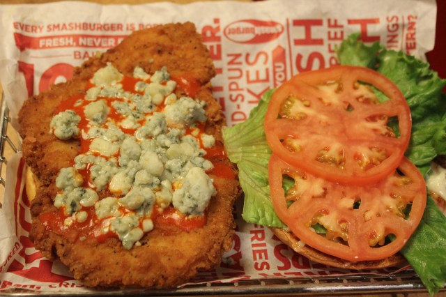 Buffalo and Blue Cheese Smashchicken