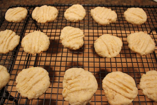 Cool cookies on wire rack