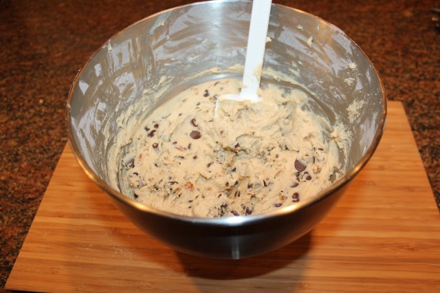 Fold in chocolate chips and nuts