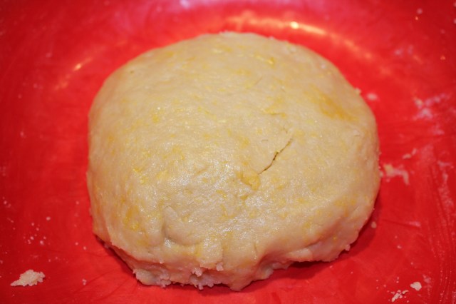 From dough into a large ball