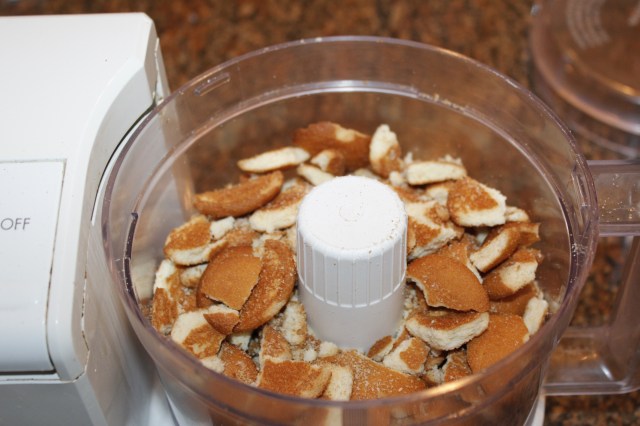 Place wafers in food processor