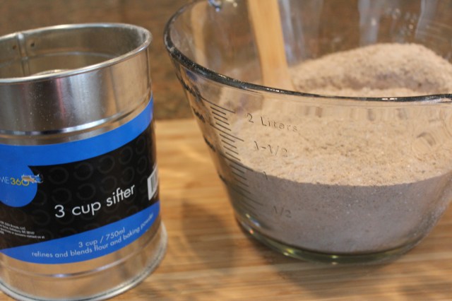 Sift the dry ingredients