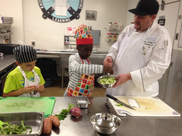 Chef Ryan with kids