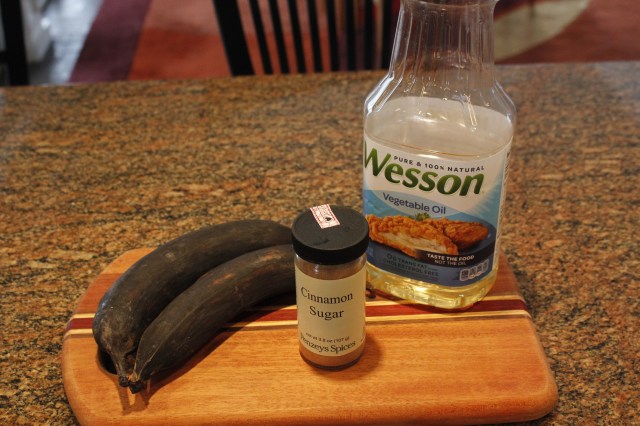 Kel's sweet fried plantain ingredients