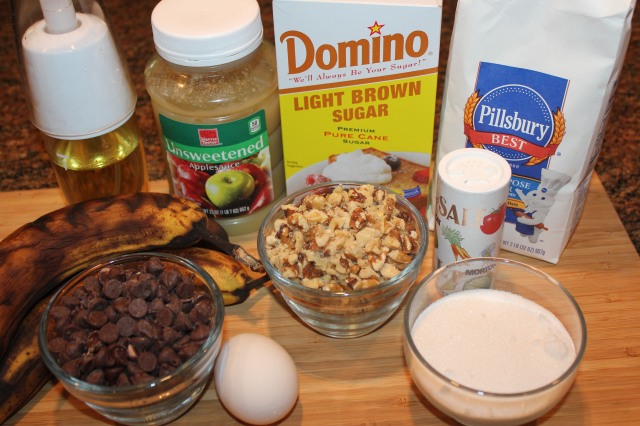 Kel's nutty chocolate chip banana square ingredients