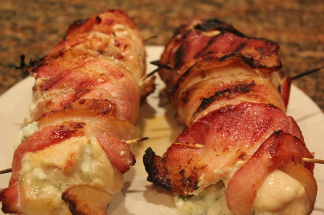 Boursin chicken off the grill