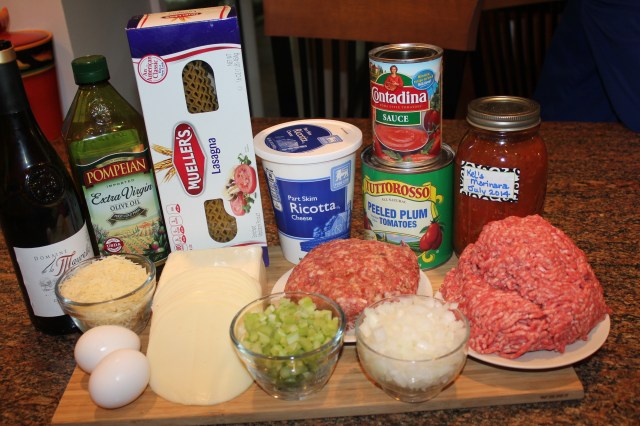 Kel's classic lasagna ingredients