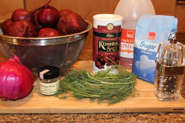 Kel's Pickled beet salad ingredients