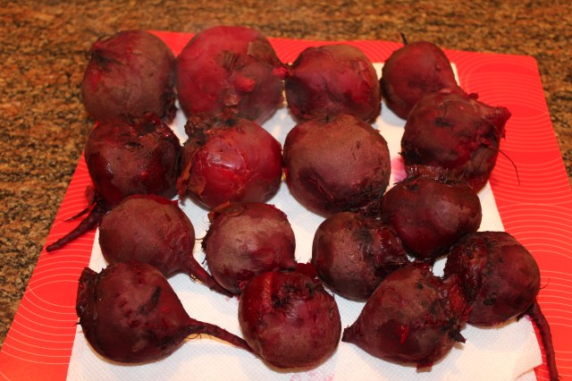 Place beets on paper towels