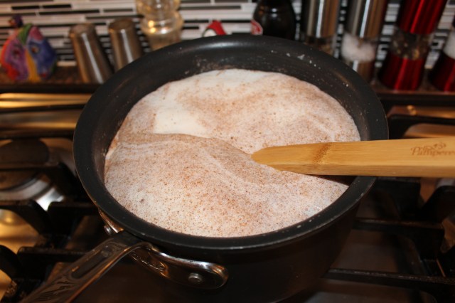 Bring cream mixture to a rolling boil