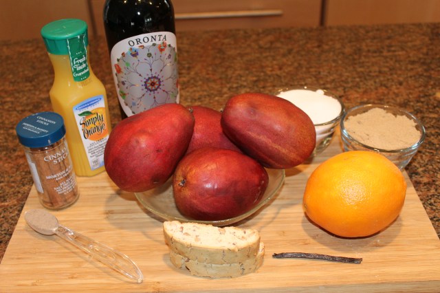 Poached pears ingredients
