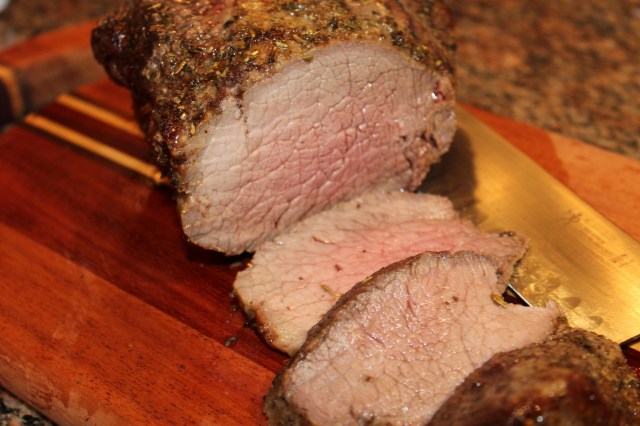 Slice eye round roast