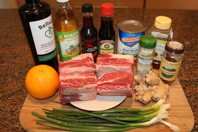 Kel's Asian short ribs ingredients