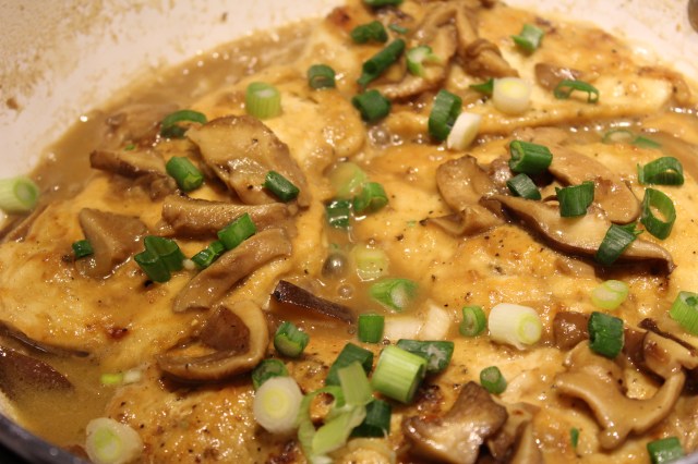 Return chicken to skillet and garnish