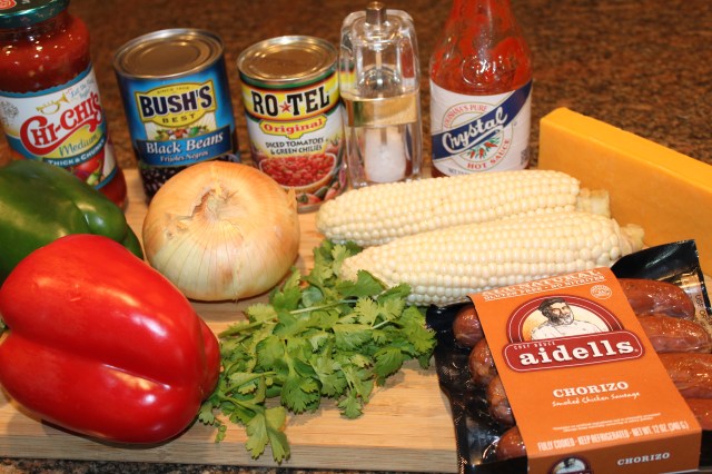 Kel's Chorizo cheese and corn filling ingredients