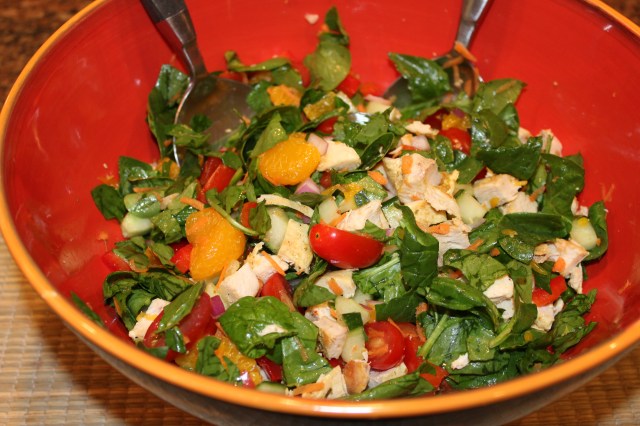 Add chicken and mandarins