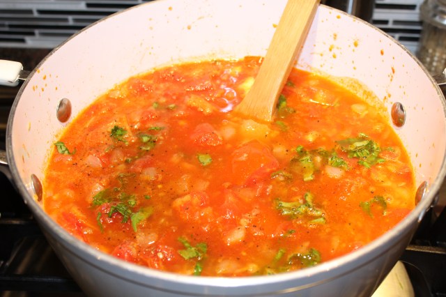 Add stock, tomato paste, etc.