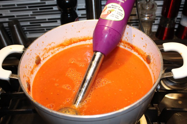 Immersion blender is way to go