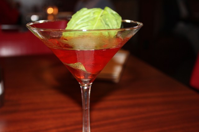 Strawberry basil martini