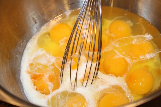 Eggs and half and half