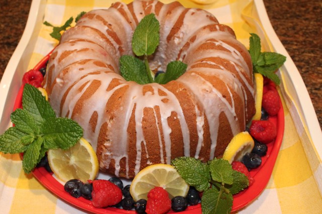 Kel's Luscious Lemon Pound Cake with Berry Garnish