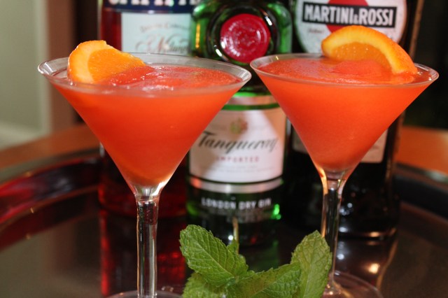 Kel's refreshing frozen Negronis