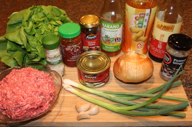 Kel's Asian-inspired spicy beef lettuce wraps ingredients