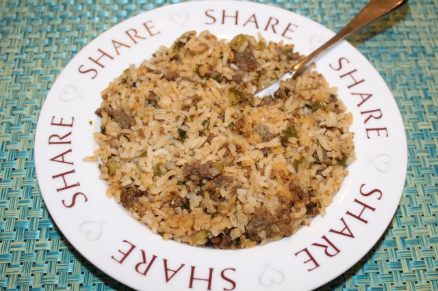 Bowl of Kel's Dirty Rice