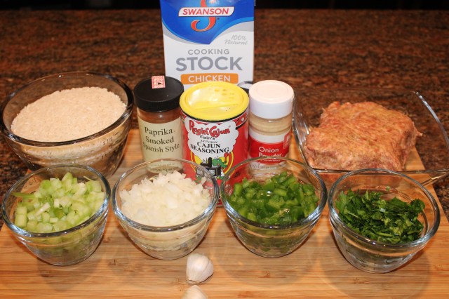 Kel's dirty rice ingredients