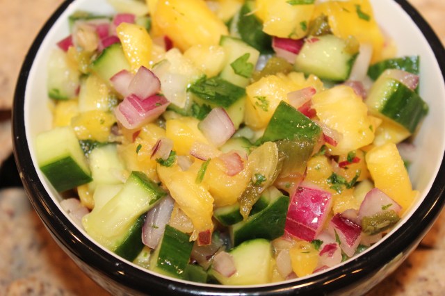 Pineapple cucumber salsa