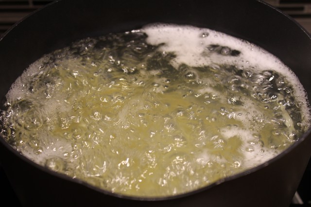 Cook noodles until al dente