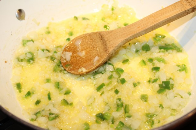 Sautee onions, etc. in ghee