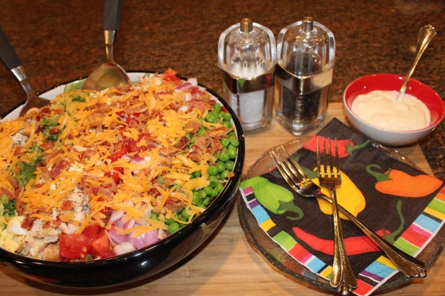 Cobb salad, ready to be served