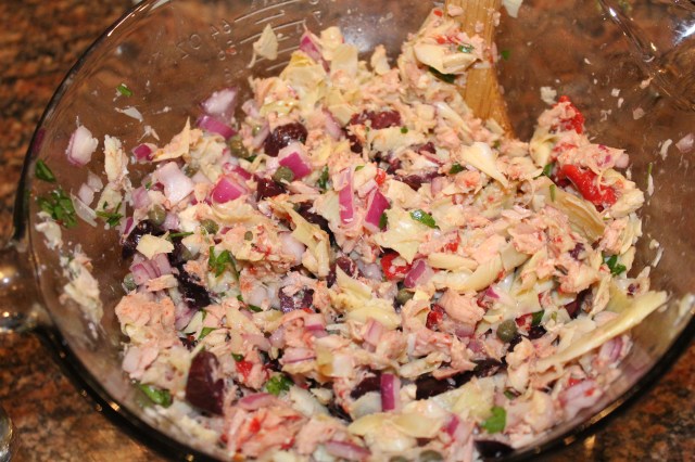 Kel's Cafe Tuna Pan Bagnat filling