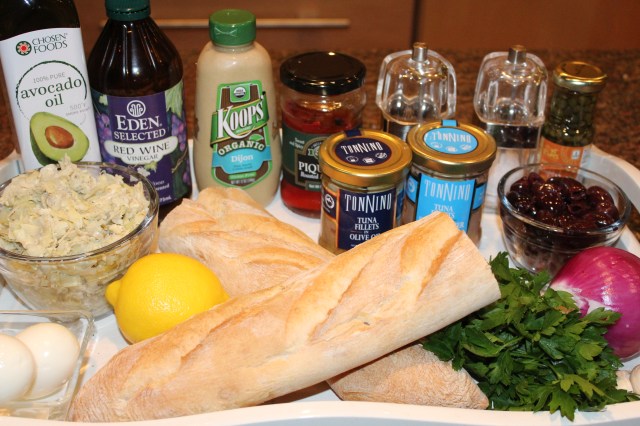 Kel's Tuna Pan Bagnat ingredients