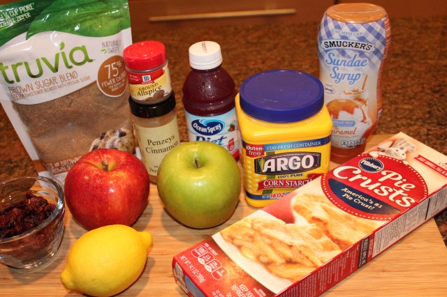Kel's apple cranberry pie in an apple ingredients
