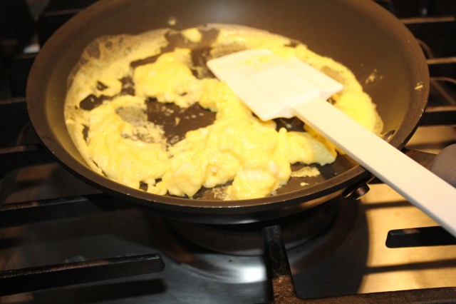 Scramble leftover egg wash for doggie