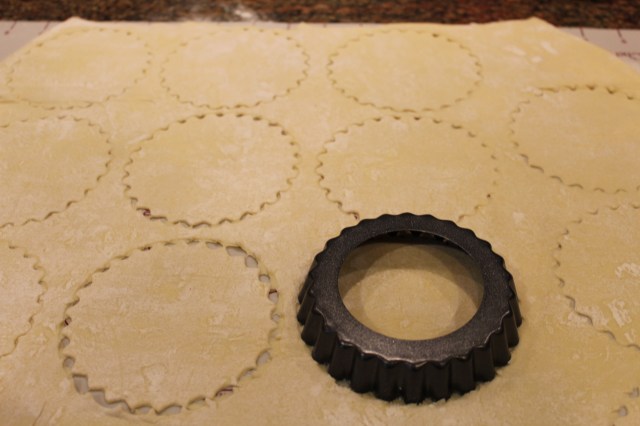 Cut pastry for empanadas