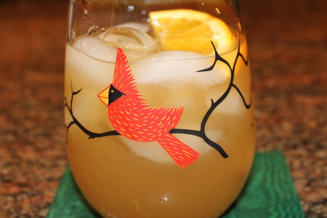punch in a cardinal glass