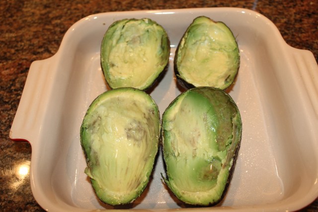 Avocao boats ready to be filled